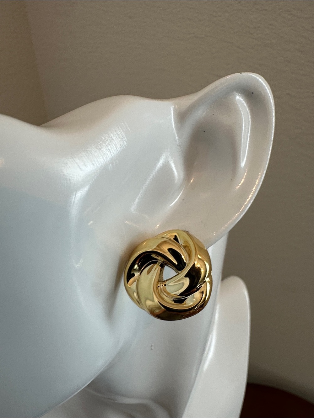 Classic Gold Swirl Stud Earrings